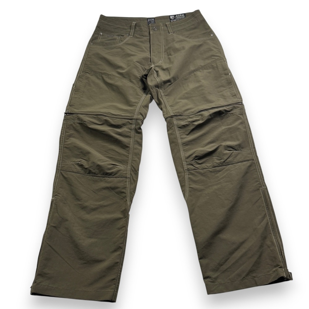 Kuhl Liberator Convertible Stealth Pants Mens 32x30 Olive Green Hiking Cargo